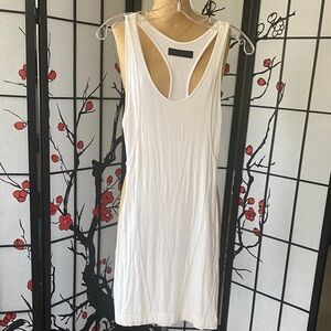 Chic White halter back mini dress